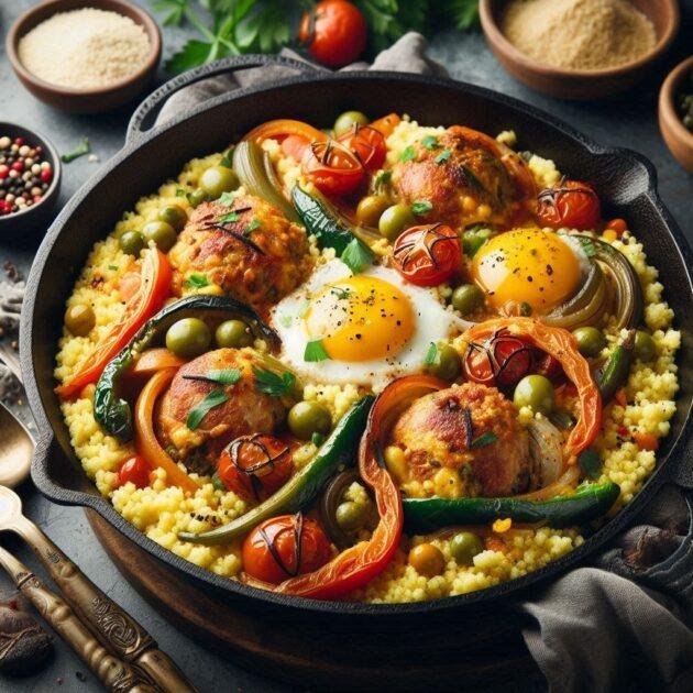 Cuscuz de Frigideira Recheado - 1 Prato Versátil e Delicioso 2 https://nossasreceitas.top/cuscuz-de-frigideira-recheado-112/