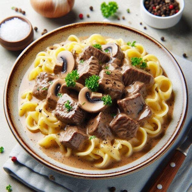 Strogonoff de Carne - Um Prato Versátil e Delicioso 1 Strogonoff de Carne